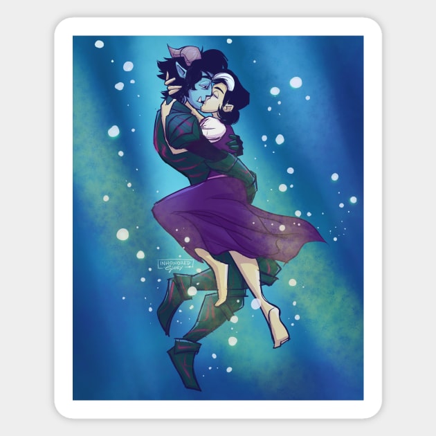 Trollhunters/Shape of Water (Jlaire) Sticker by inhonoredglory